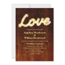 Marquee Lights Wedding Invite - Barrett