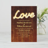 Marquee Lights Wedding Invite - Barrett Einladung (Stehend Vorderseite)