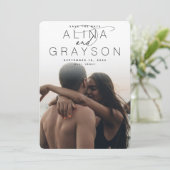 Marquee Name | Modernes vertikales Foto Save The Date (Stehend Vorderseite)