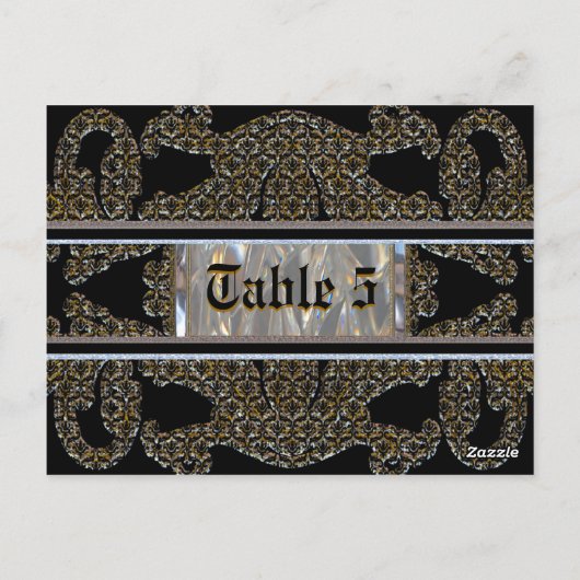 Marquee Number Card Postkarte (Rückseite)