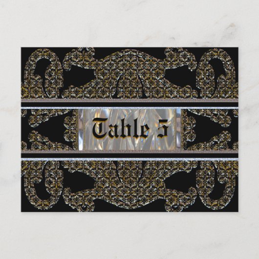 Marquee Number Card Postkarte (Vorderseite)