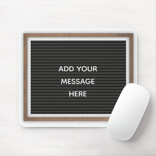 Marquee Sign Custom Message Mousepad (Mit Mouse)