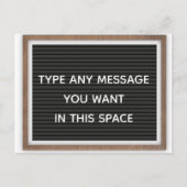 Marquee Sign Custom Message Postkarte (Vorderseite)