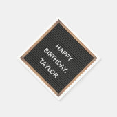 Marquee Sign Custom Message Serviette (Ecke)