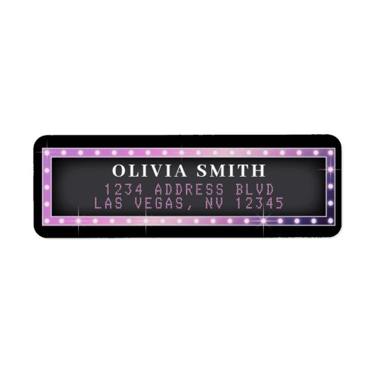 Marquee Sign Pink & Black (Vorne)