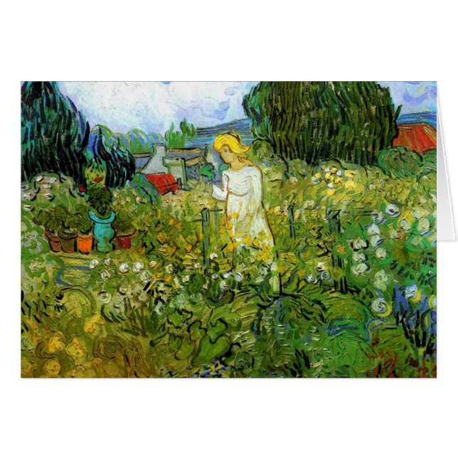 Marquerite Gachet im Garten, Vincent van Gogh. (Vorderseite (Horizontal))