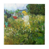 Marquerite Gachet im Garten, Vincent van Gogh. Fliese (Vorderseite)
