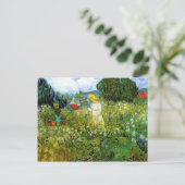 Marquerite Gachet im Garten, Vincent van Gogh. Postkarte (Stehend Vorderseite)