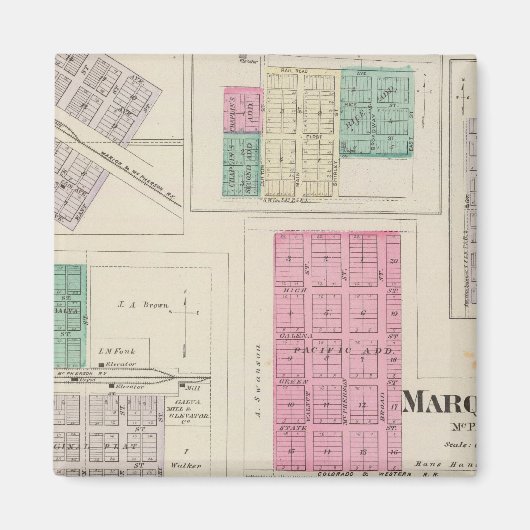 Marquette, Conway, Galva, Elyria, Ames, Kansas Magnet (Vorne)