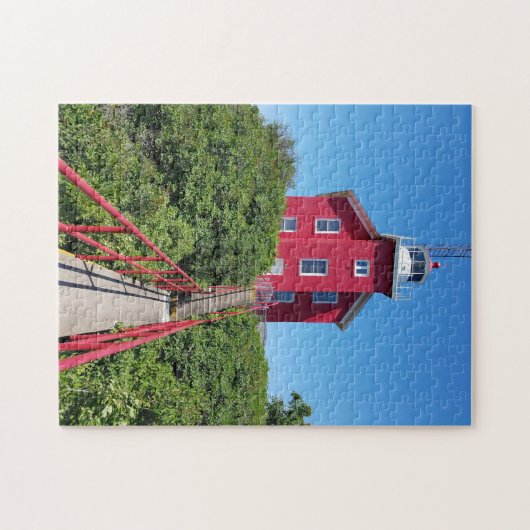 Marquette Harbor Lighthouse and Catwalk Puzzle (Horizontal)