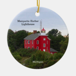 Marquette Harbour Leuchtturm Kreisverzierung Keramik Ornament