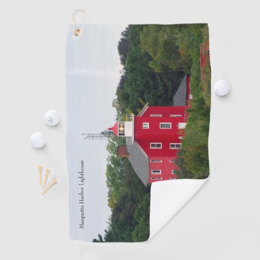 Marquette Harbour Lighthouse Golfhandtuch (Insitu)