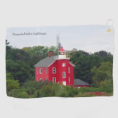 Marquette Harbour Lighthouse Golfhandtuch (Horizontal)
