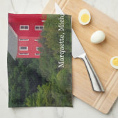 Marquette Harbour Lighthouse Küchentuch (Viertel Falte)