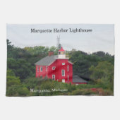 Marquette Harbour Lighthouse Küchentuch (Horizontal)