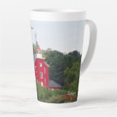 Marquette Harbour Lighthouse Latte Tasse (Rechte Ecke)