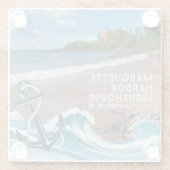 Marquette Harbour Lighthouse, Marquette, MI Glasuntersetzer (Rückseite)