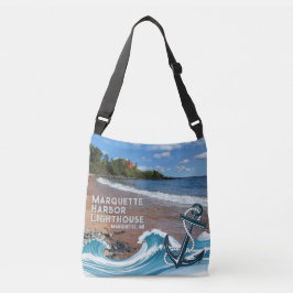 Marquette Harbour Lighthouse - Marquette, MI Tasch Tragetaschen Mit Langen Trägern