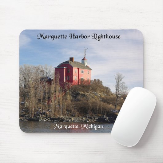 Marquette Harbour Lighthouse Mousepad (Mit Mouse)
