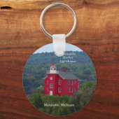 Marquette Harbour Lighthouse Schlüsselkette Schlüsselanhänger (Vorderseite)