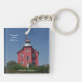 Marquette Harbour Lighthouse Schlüsselkette Schlüsselanhänger (Rückseite)