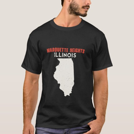 Marquette Heights Illinois USA Staat America Trave T-Shirt (Vorderseite)