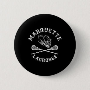 Marquette Lacrosse Vintag störte Retro Lax Button