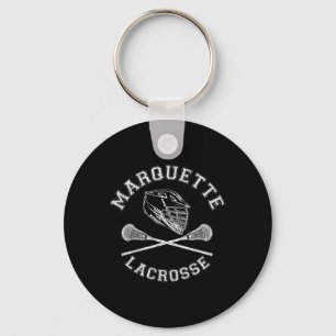 Marquette Lacrosse Vintag störte Retro Lax Schlüsselanhänger