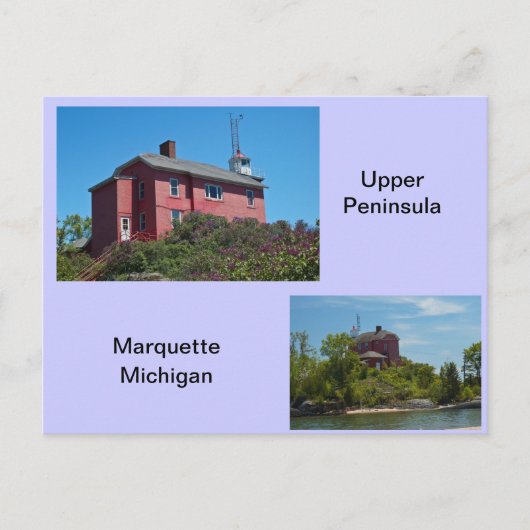 Marquette Lighthouse Postkarte (Vorderseite)