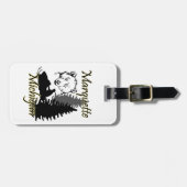 Marquette Michigan Snowmobile Bären Gepäckmarke Gepäckanhänger (Vorderseite horizontal)