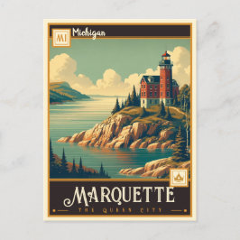 Marquette, Michigan | VINTAG Postkarte