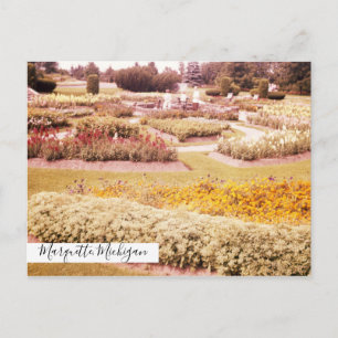 Marquette Prison Michigan Flower Garden Postkarte
