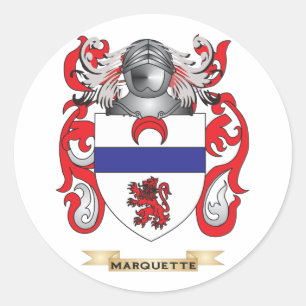 Marquette-Wappen (Familienwappen) Runder Aufkleber