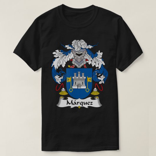 Marquez Coat of Arms Family Crest T-Shirt (Design vorne)