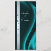 Marquis Aquamarin Silk Wedding Program Programm (Vorderseite)