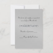 Marquis Aquamarin Silver RSVP Card Karte (Rückseite)