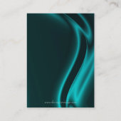 Marquis Aquamarin Silver Scroll Table Platzkarte (Rückseite)