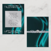 Marquis-aquamarine Silk silberne Visitenkarte (Vorne/Hinten)