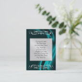 Marquis-aquamarine Silk silberne Visitenkarte (Stehend Vorderseite)