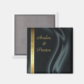 Marquis Black Silk Gold speichern das Date Magnet (Vorderseite/Rückseite)