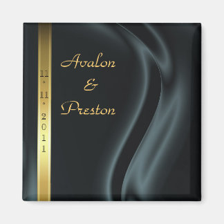 Marquis Black Silk Gold speichern das Date Magnet