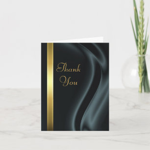 Marquis Black Silk Gold Vielen Dank Notecard Dankeskarte