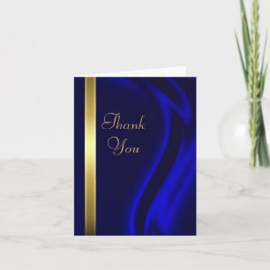 Marquis Blau Seide Gold Dankeschön-Notizkarte Dankeskarte