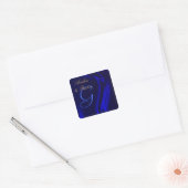 Marquis Blue Silk Square Monogram Sticker (Umschlag)