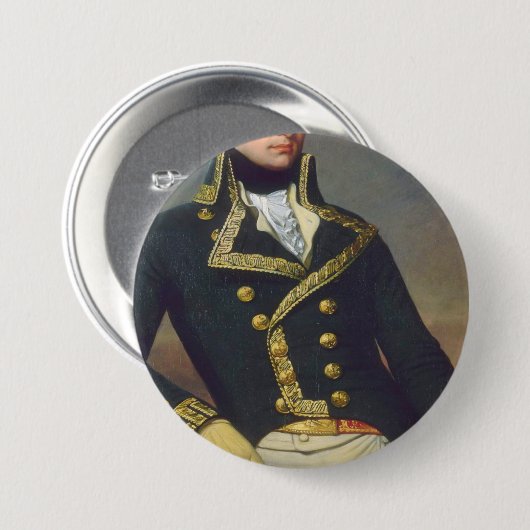 Marquis De Lafayette Portrait Button (Vorne & Hinten)