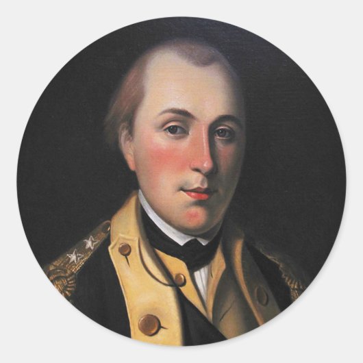 Marquis de Lafayette Runder Aufkleber (Vorderseite)