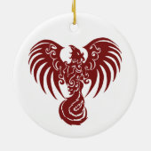 Marquis-graue Weihnachtsverzierung Keramikornament (Hinten)