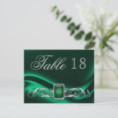 Marquis Green Jewel Tischnummer Postcard (Stehend Vorderseite)
