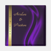 Marquis Lila Seidengolden speichern das Datumsfens Magnet (Vorne)