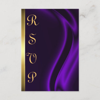Marquis Lila Silk Gold RSVP Card